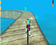 Underwater bicycle racing tracks bmx impossible stunt j HTML5 jtk